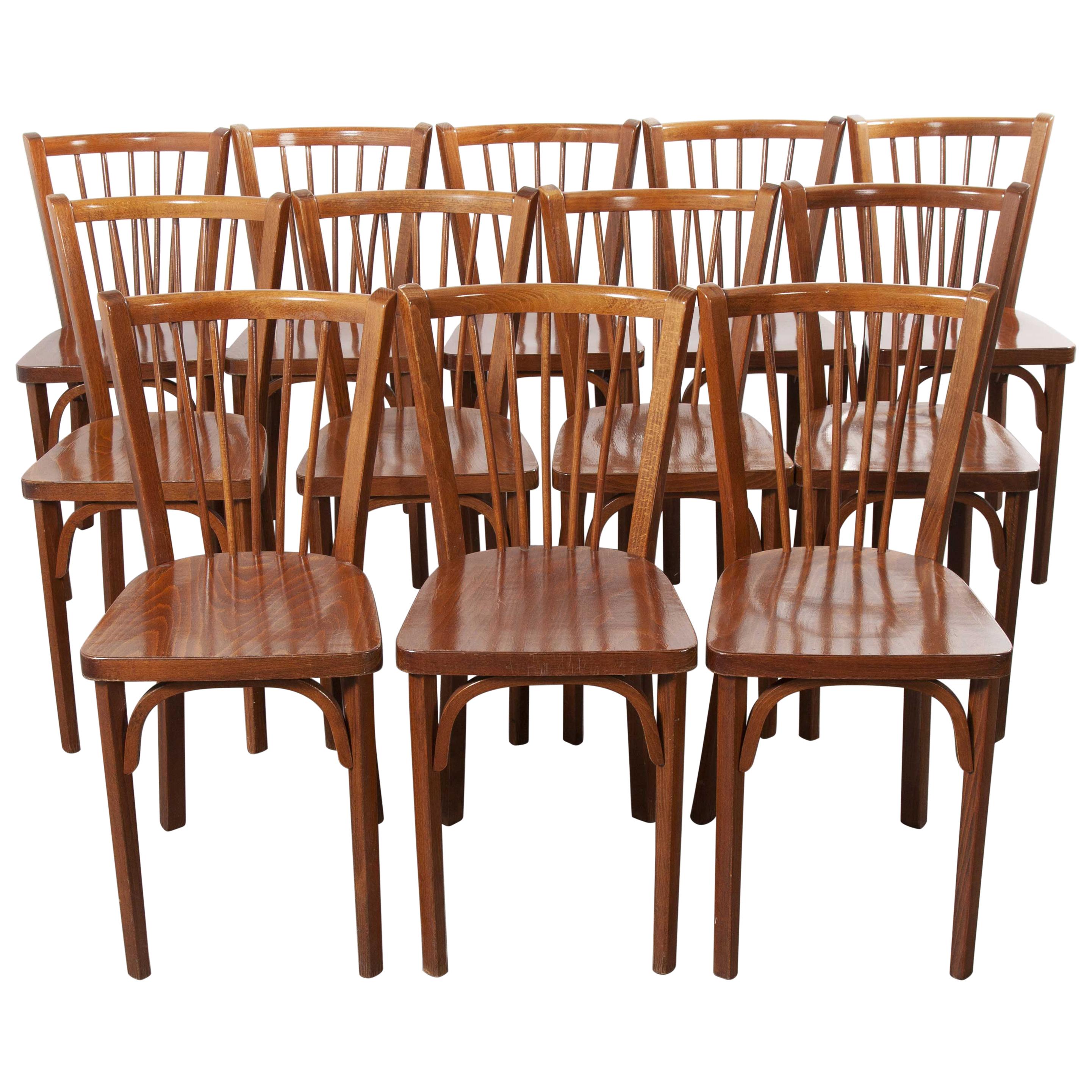 1960s Baumann French Bentwood Classic Bistro Dining Chair, Set of Twelve