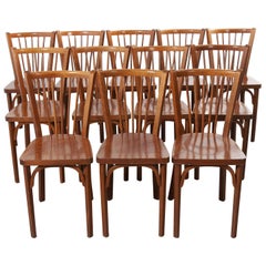 1960s Baumann French Bentwood Classic Bistro Dining Chair, Set of Twelve