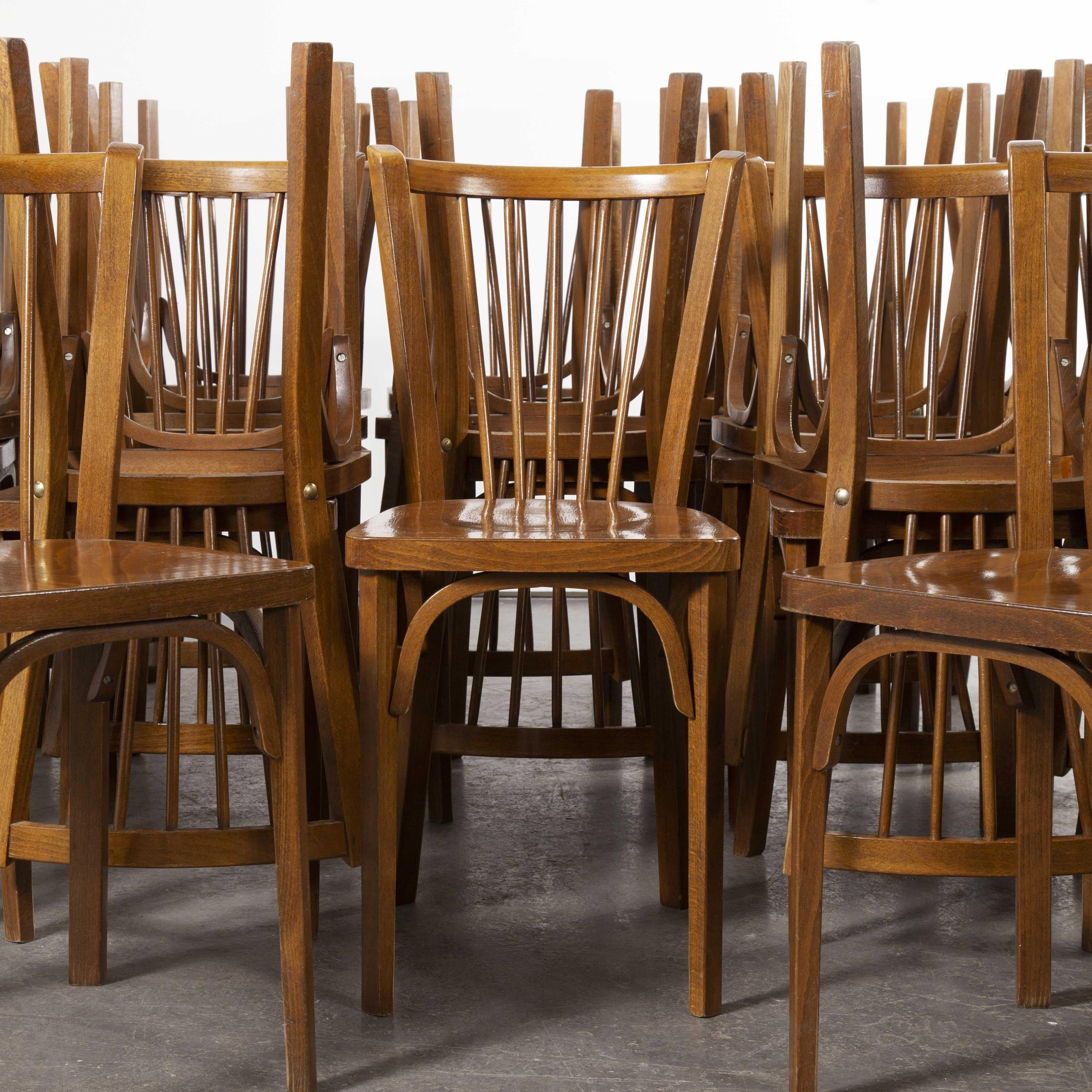 Mid-20th Century 1960's Baumann French Bentwood Classic Bistro Dining Chair - Various Quantities 