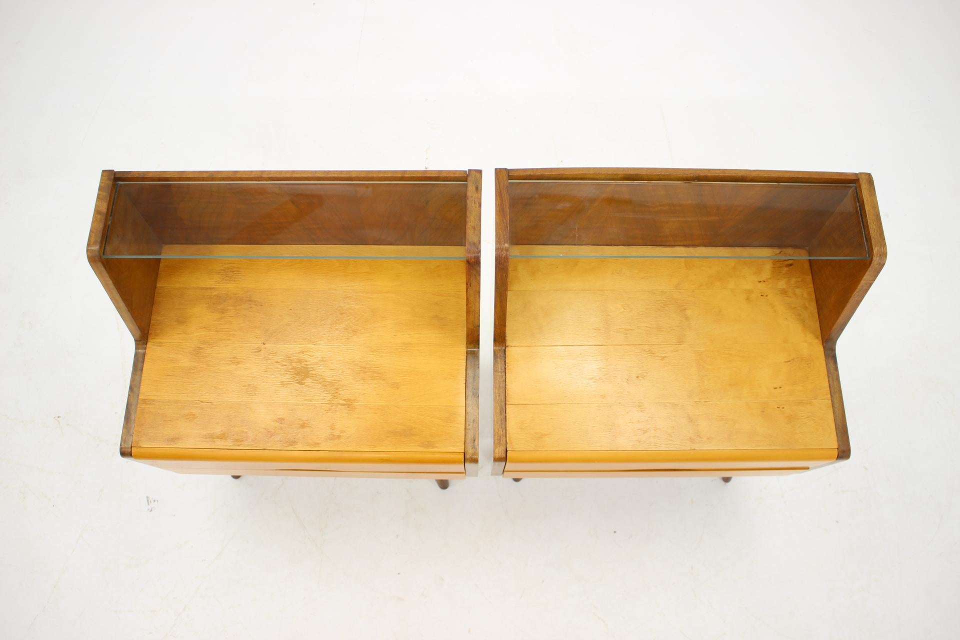 1960s Bedside Tables, Czechoslovakia In Good Condition In Praha, CZ