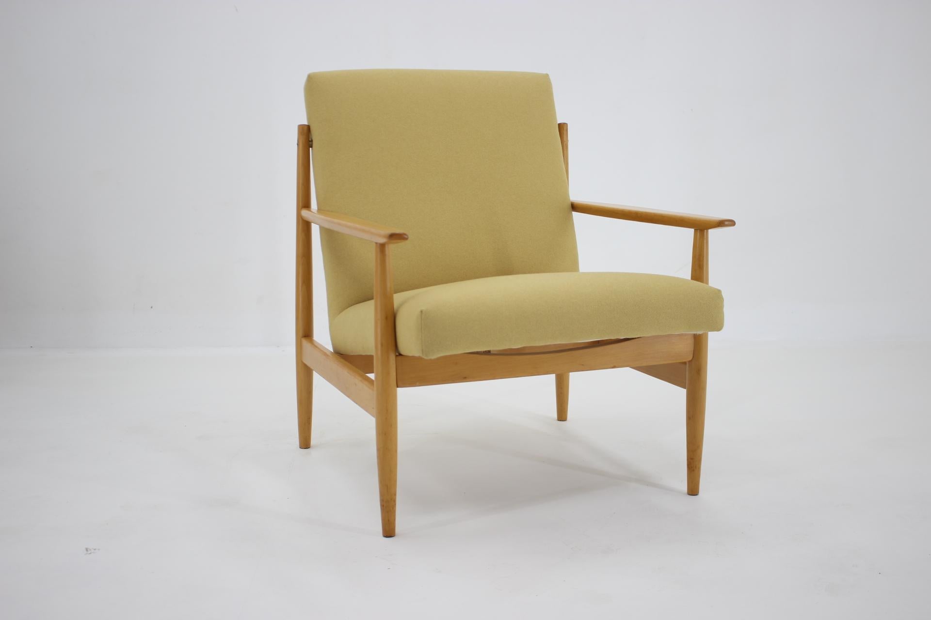 1960s Beech Armchair, Czechoslovakia For Sale 3