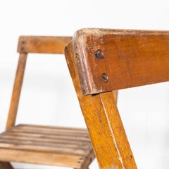1960's Beech Bar Back Folding Chairs - Good Quantity Available