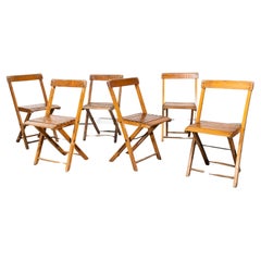 1960's Beech Bar Back Folding Chairs - Gute Menge verfügbar