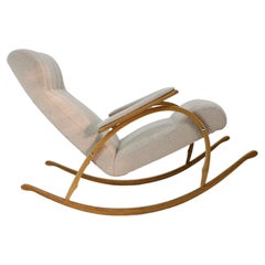 1960s Beech Bentwood Rocking Chairs in Bouclé