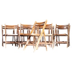 Used 1960s Beech Folding Chairs, Dining, Outdoor, Walnut Stain
