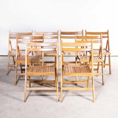 Chaises pliantes en Beeche des années 1960, ensemble de  Huit, modèle 2178