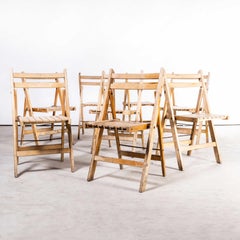 1960's, Beech Folding Chairs , Set of Eight 'Model 2179'
