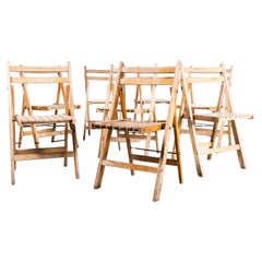 1960's, Beech Folding Chairs , Set of Eight 'Model 2179'