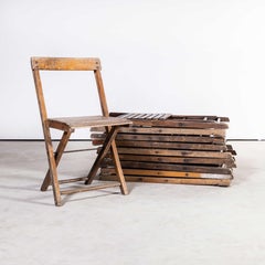 1960's, Beech Folding Chairs, Set of Nine, 'Model 2181'