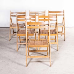 Chaises pliantes en hêtre des années 1960 - Lot de 3  Six - (modèle 2178)