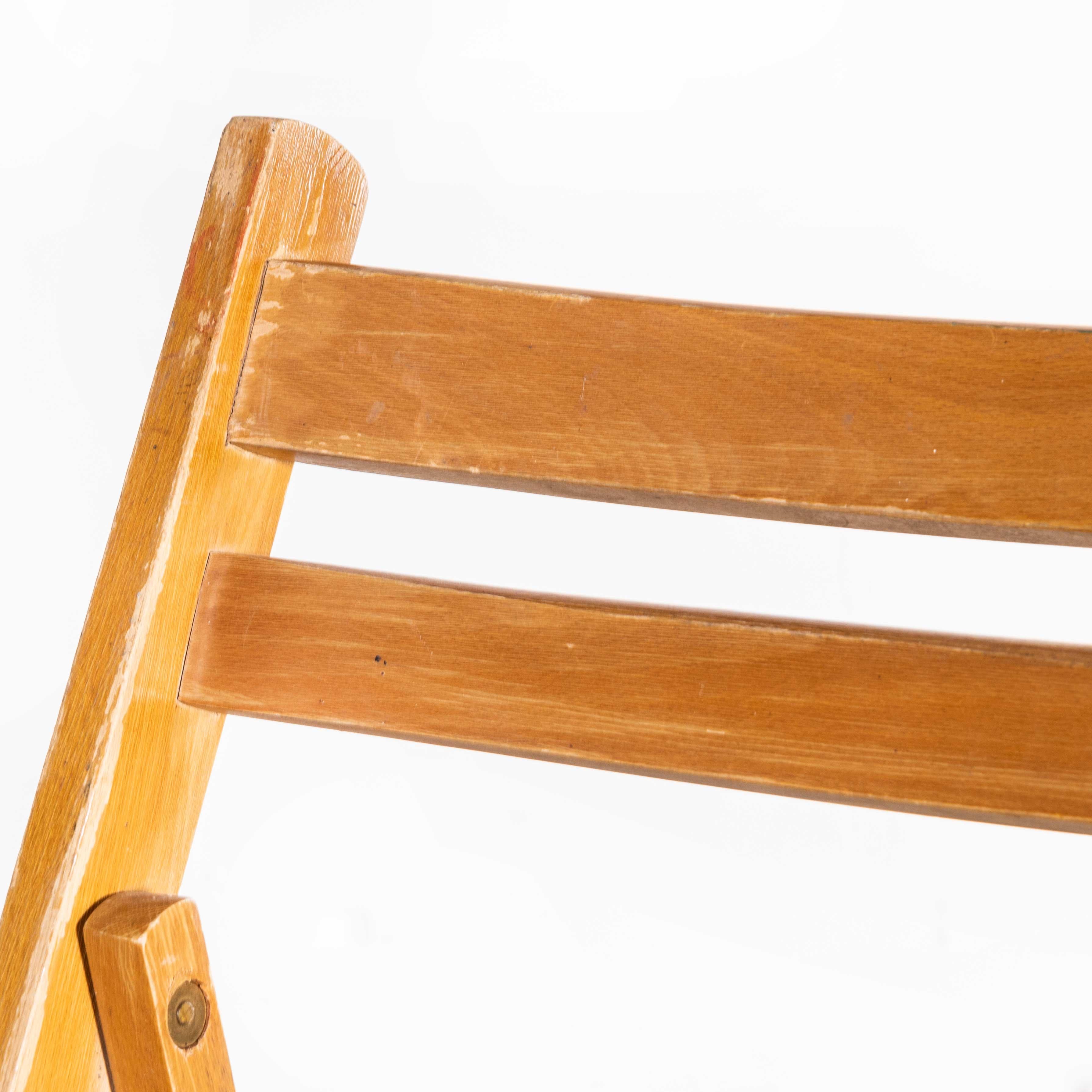 German 1960s Beech Folding Chairs, Set of Six, 'Model 2178' For Sale