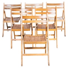 Vintage 1960s Beech Folding Chairs, Set of Six, 'Model 2178'