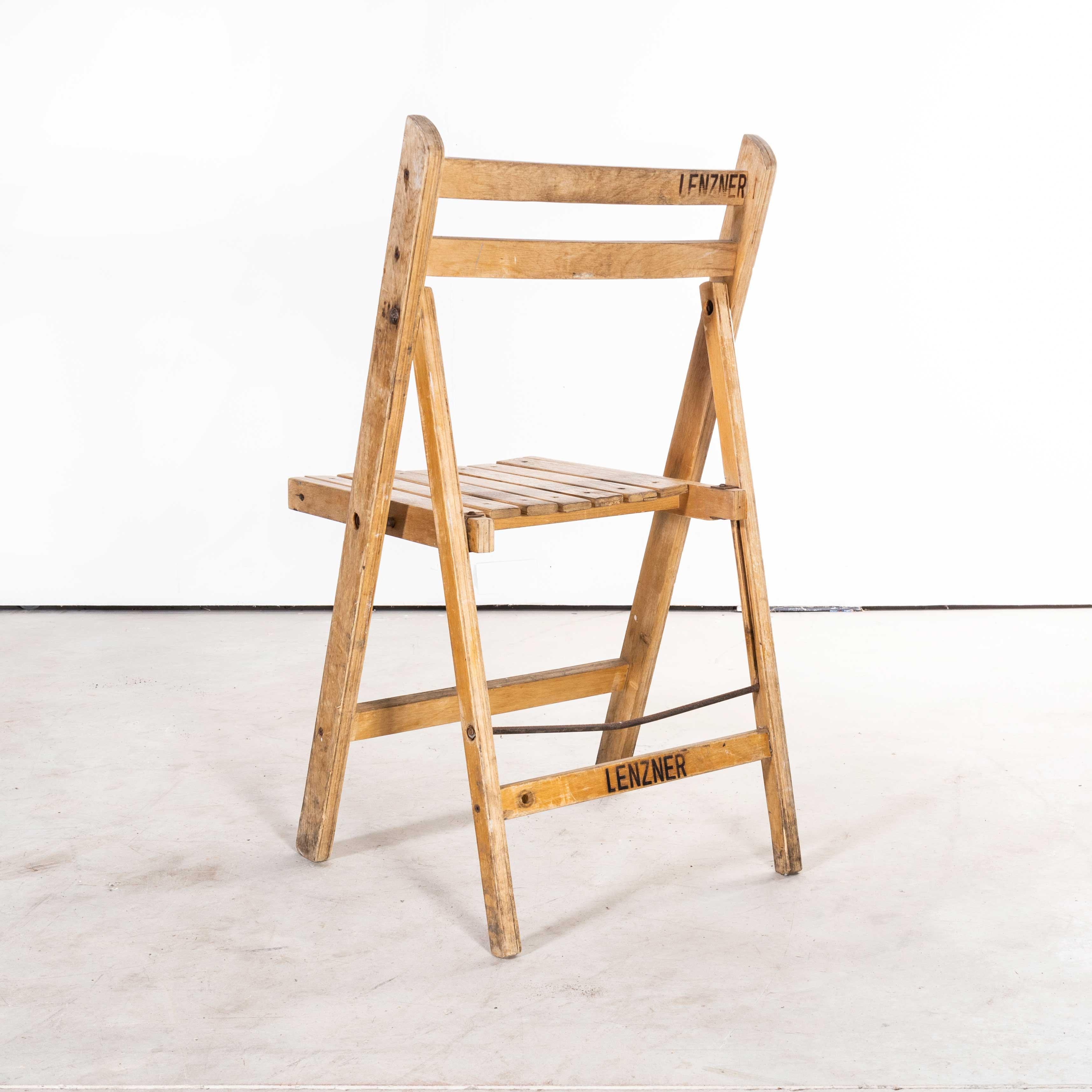 German 1960's Beech Folding Chairs - Set Of Six (Model 2179) For Sale
