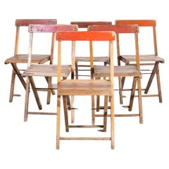 1960
s Beech Folding Chairs - Set Of Six - (Model 2180)