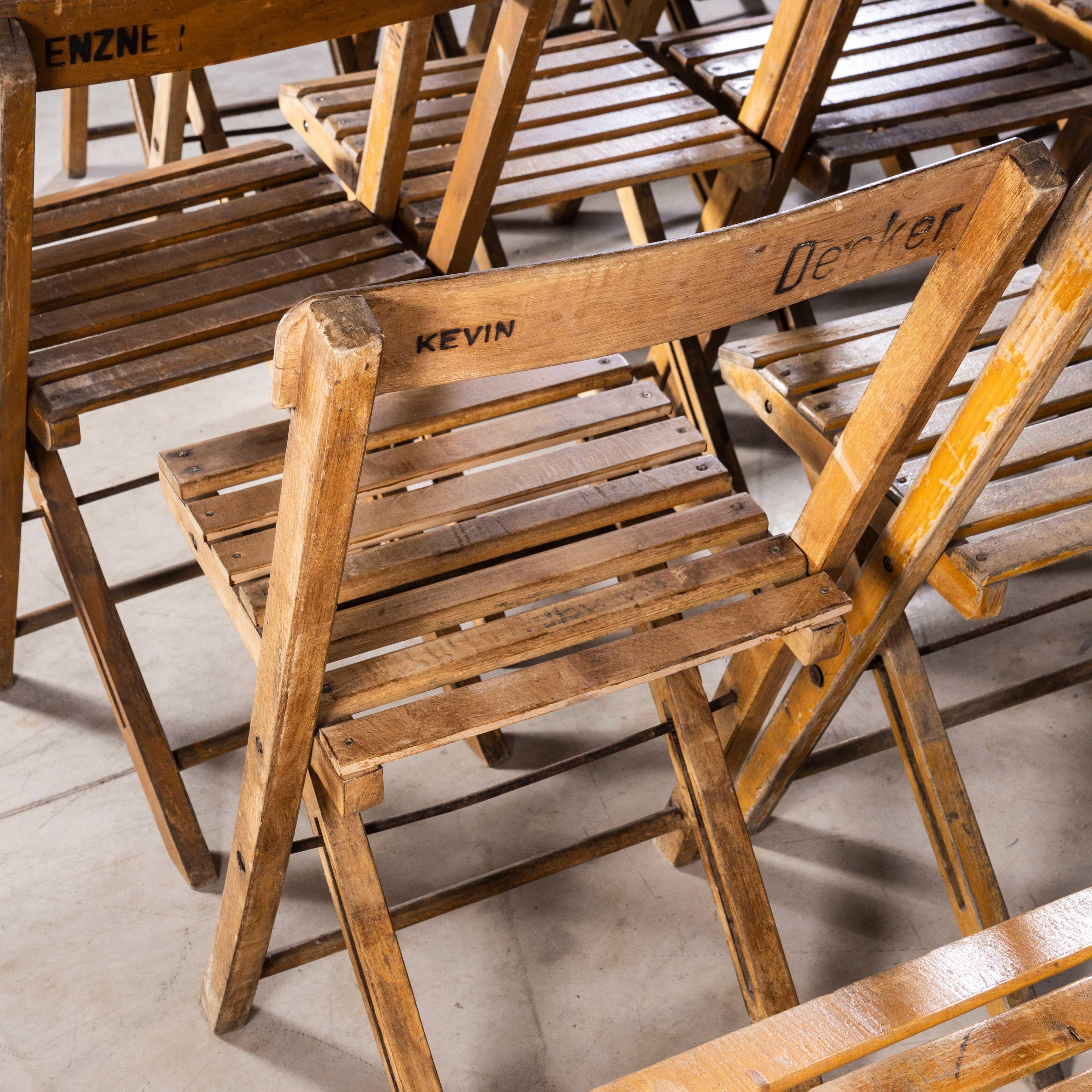 1960's Beech Folding Chairs - Set Of Thirty Two - (Model 2185) For Sale 1