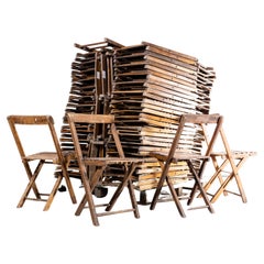 Used 1960s Beech Folding Chairs, Various Quantities Available