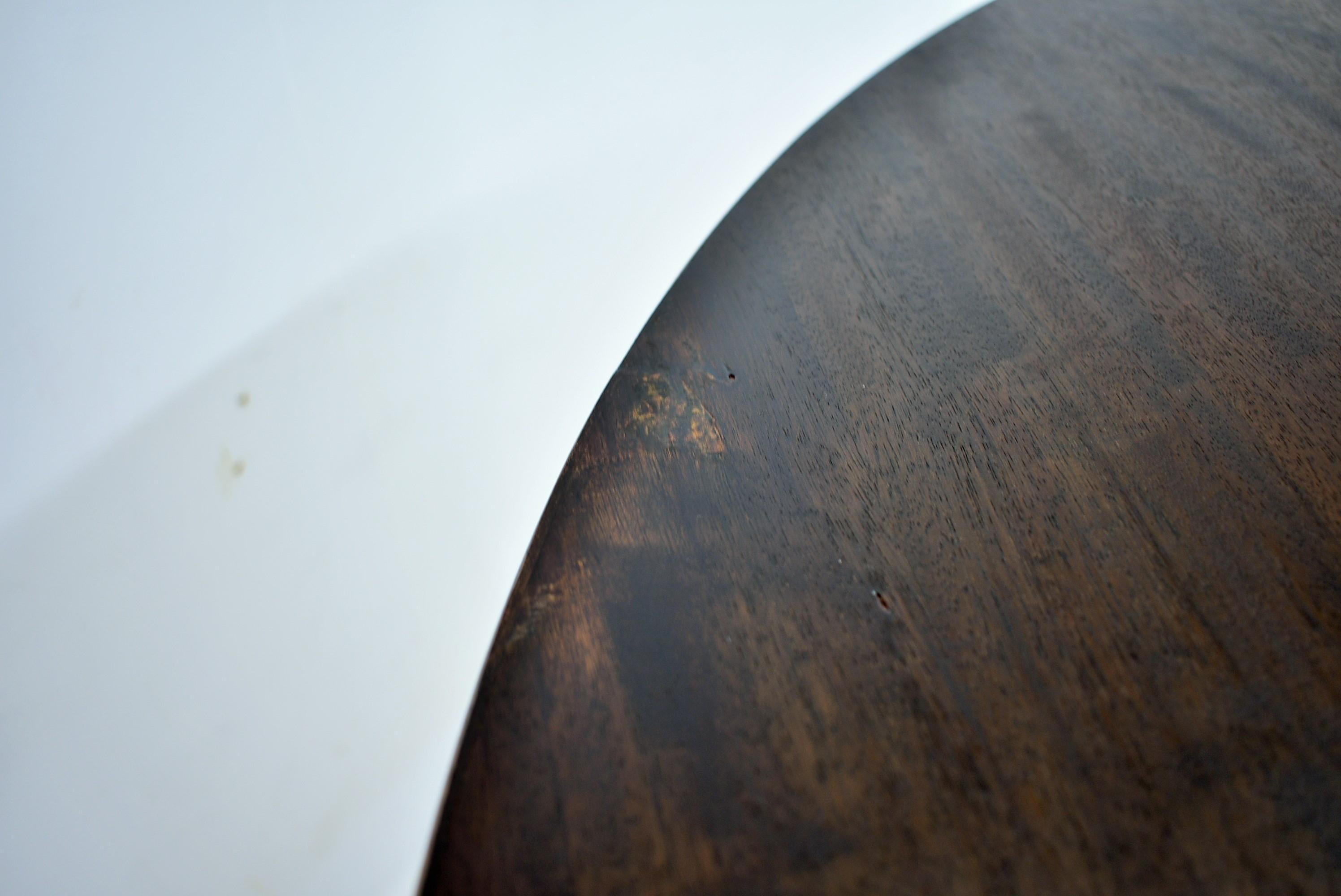 1960s Beech Round Dining Table, Czechoslovakia For Sale 4