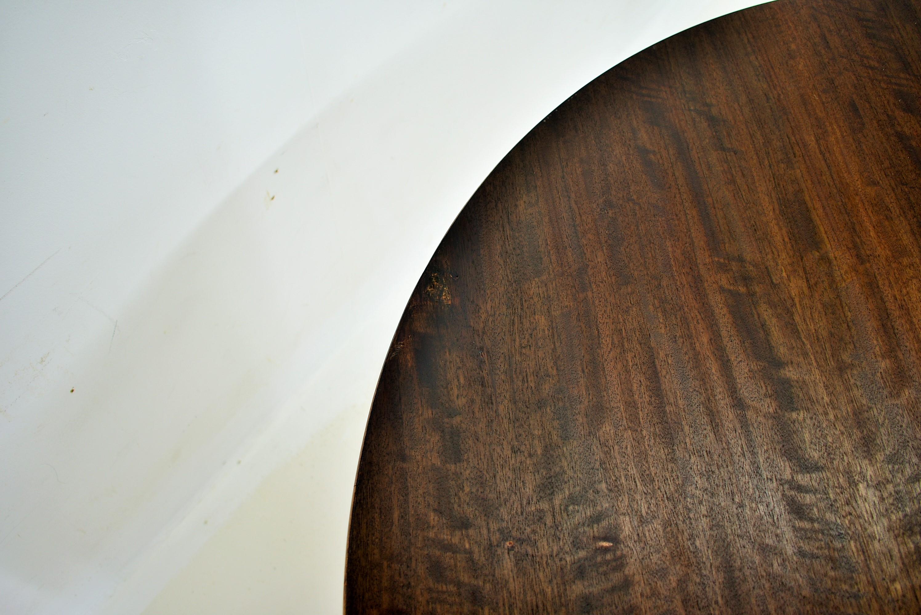 1960s Beech Round Dining Table, Czechoslovakia For Sale 5