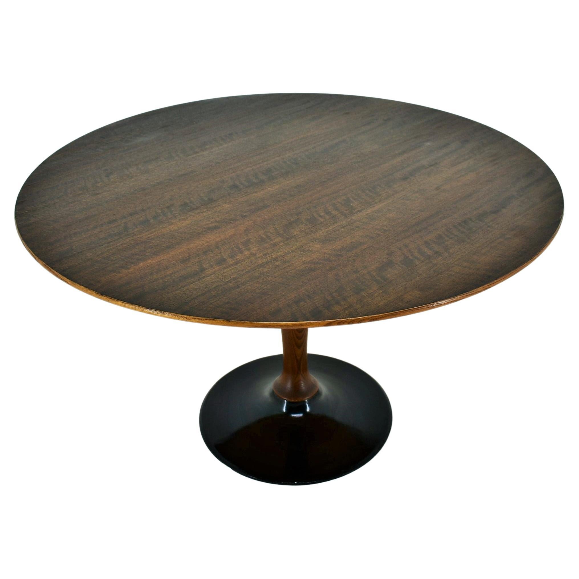 1960s Beech Round Dining Table, Czechoslovakia For Sale