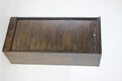 1960s Beech Tambour Cabinet, Czechoslovakia