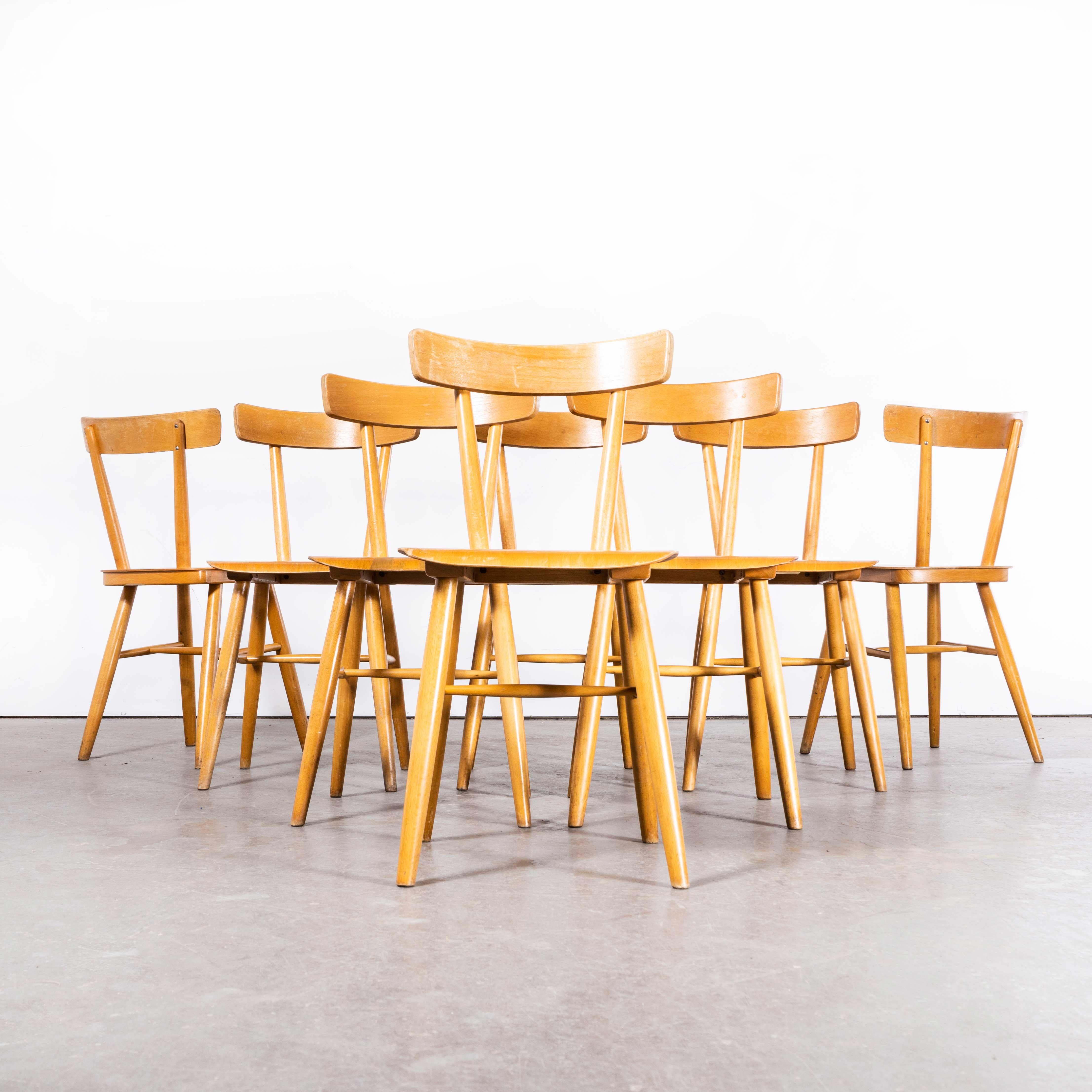 1960s Beechwood Dining Chair by Ton, Set of Eight For Sale 5