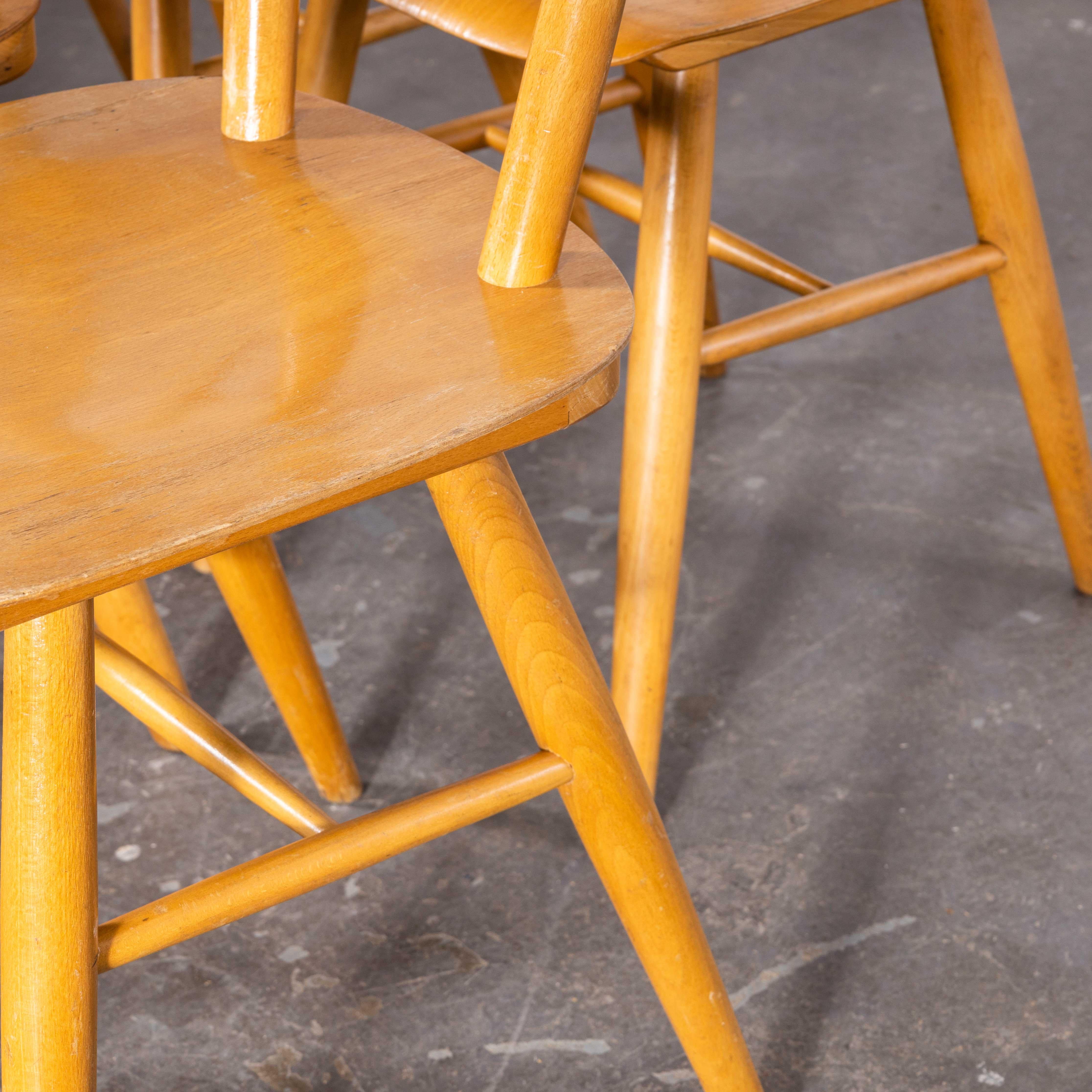 Czech 1960s Beechwood Dining Chair by Ton, Set of Eight For Sale