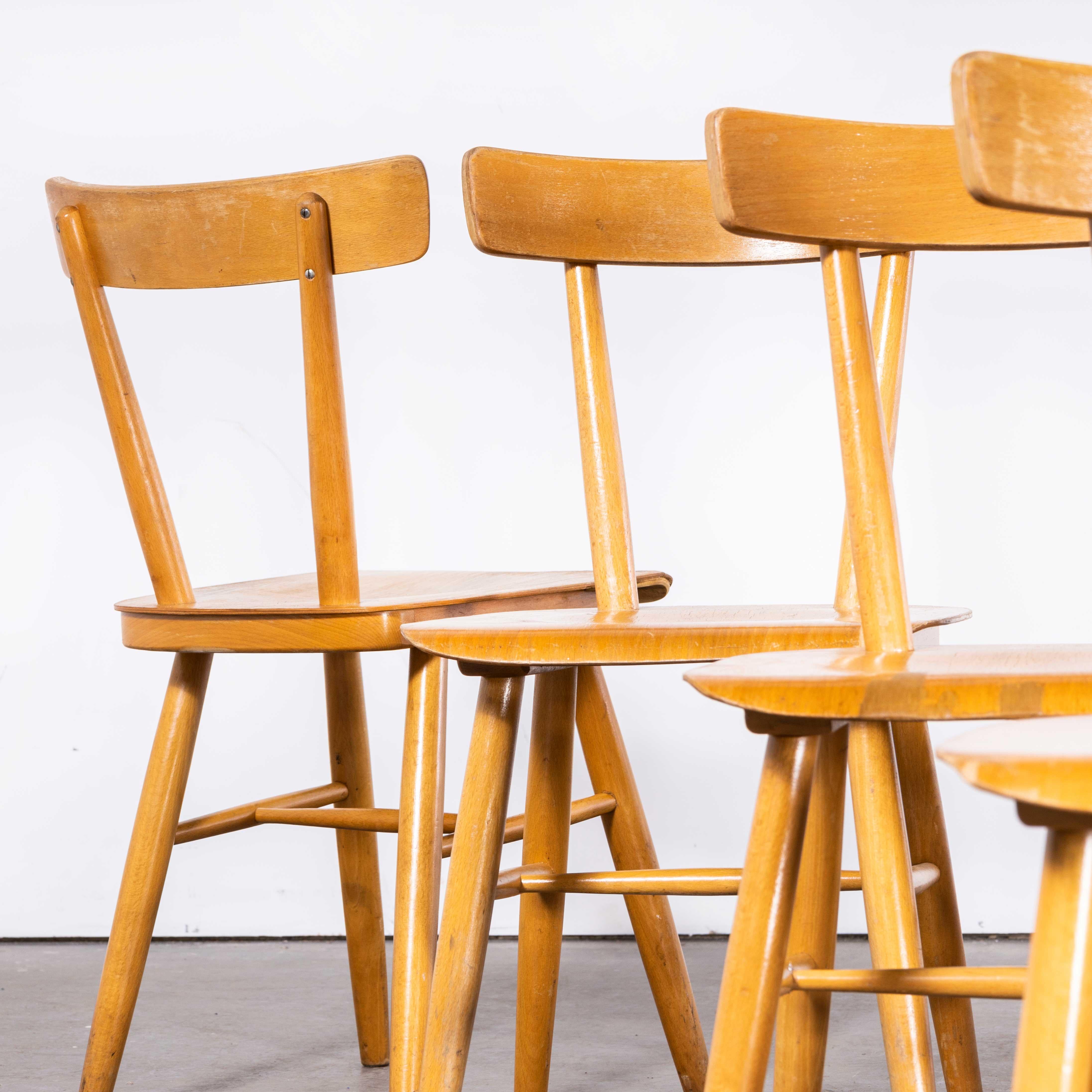 1960s Beechwood Dining Chair by Ton, Set of Eight For Sale 1