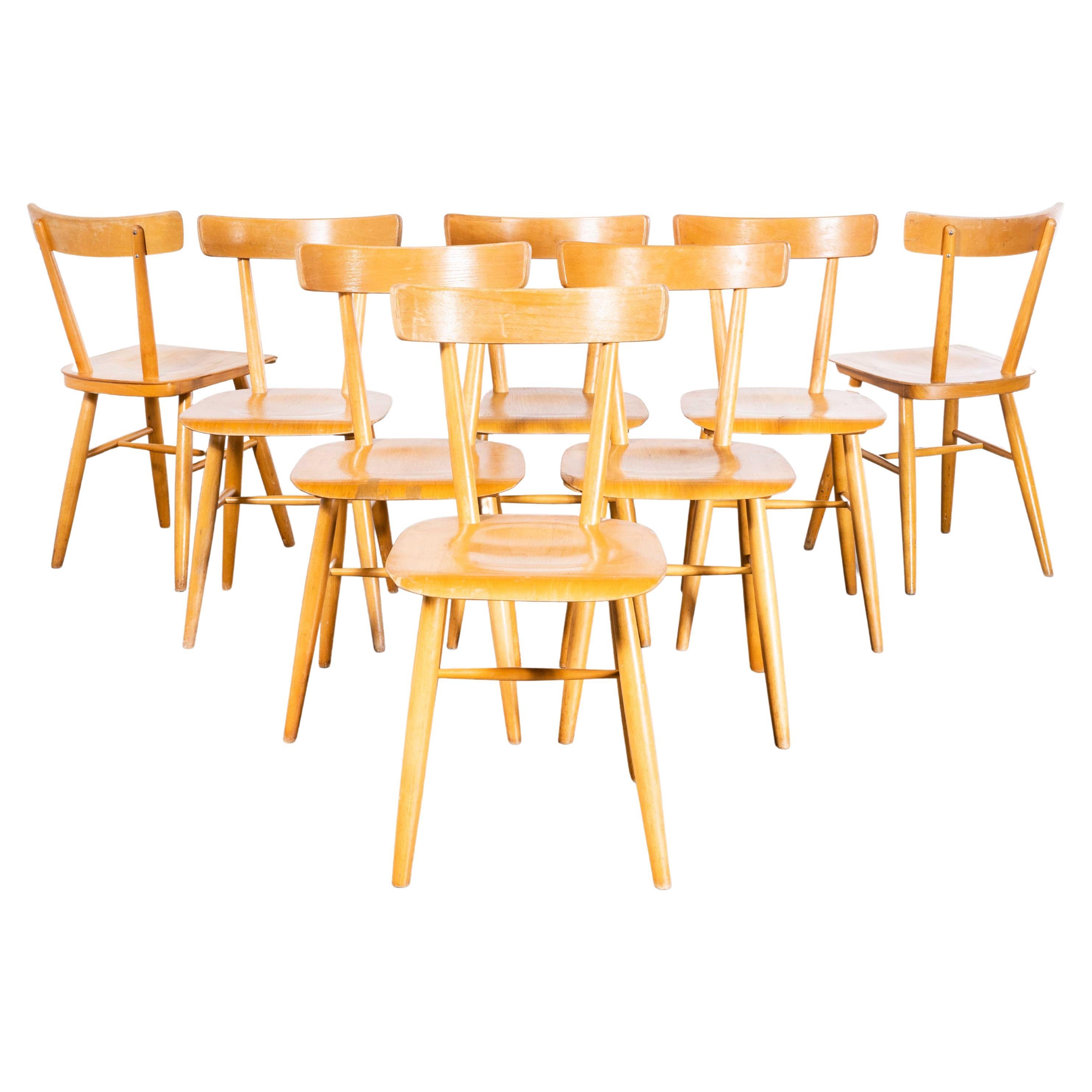 1960s Beechwood Dining Chair by Ton, Set of Eight For Sale