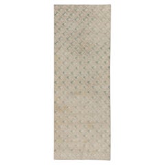 1960s Beige 
Blue Vintage Turkish Runner 3
1" x 8
5"