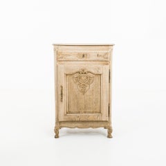 1960s Belgian Bleached Oak Cabinet