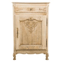 1960s Belgian Bleached Oak Cabinet