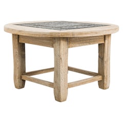 1960s Belgian Bleached Oak Coffee Table