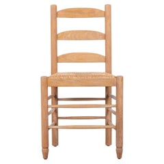 Used 1960s Belgian Bleached Oak Dining Chair