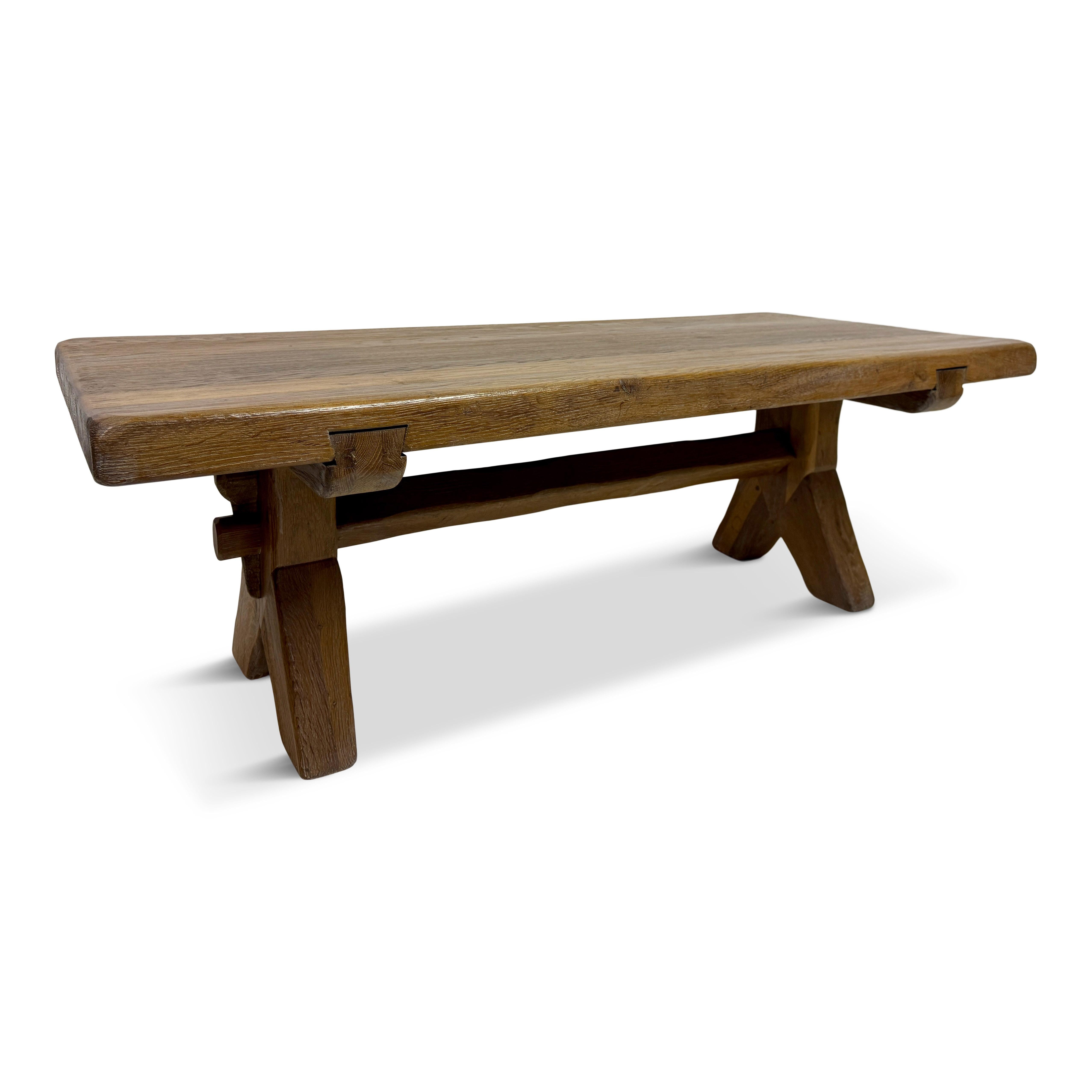 Coffee table

Oak 

By De Puydt

Brutalist

Nicely constructed

Pegged joints

Belgium 1950s/1960s