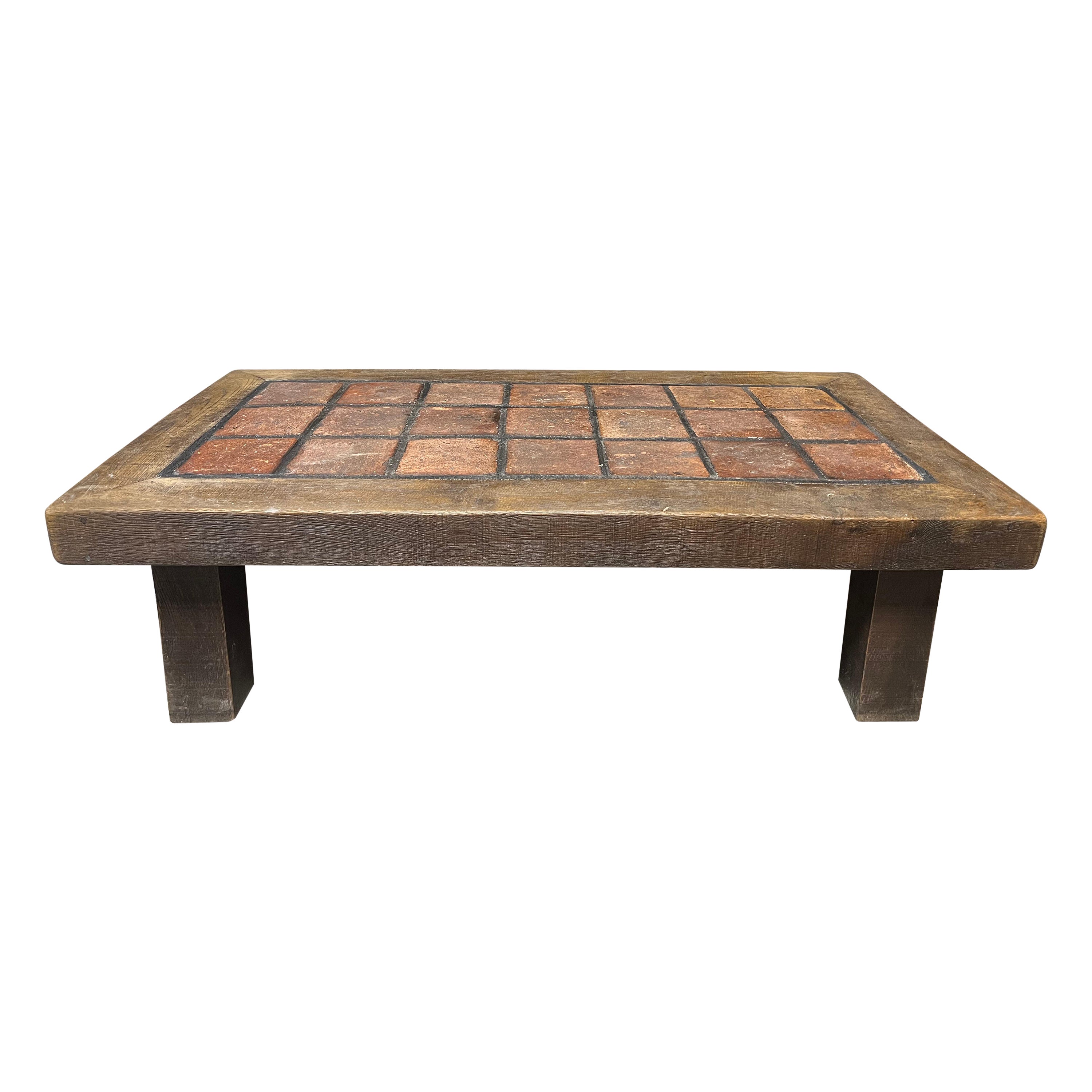 Table basse belge brutaliste des années 1960