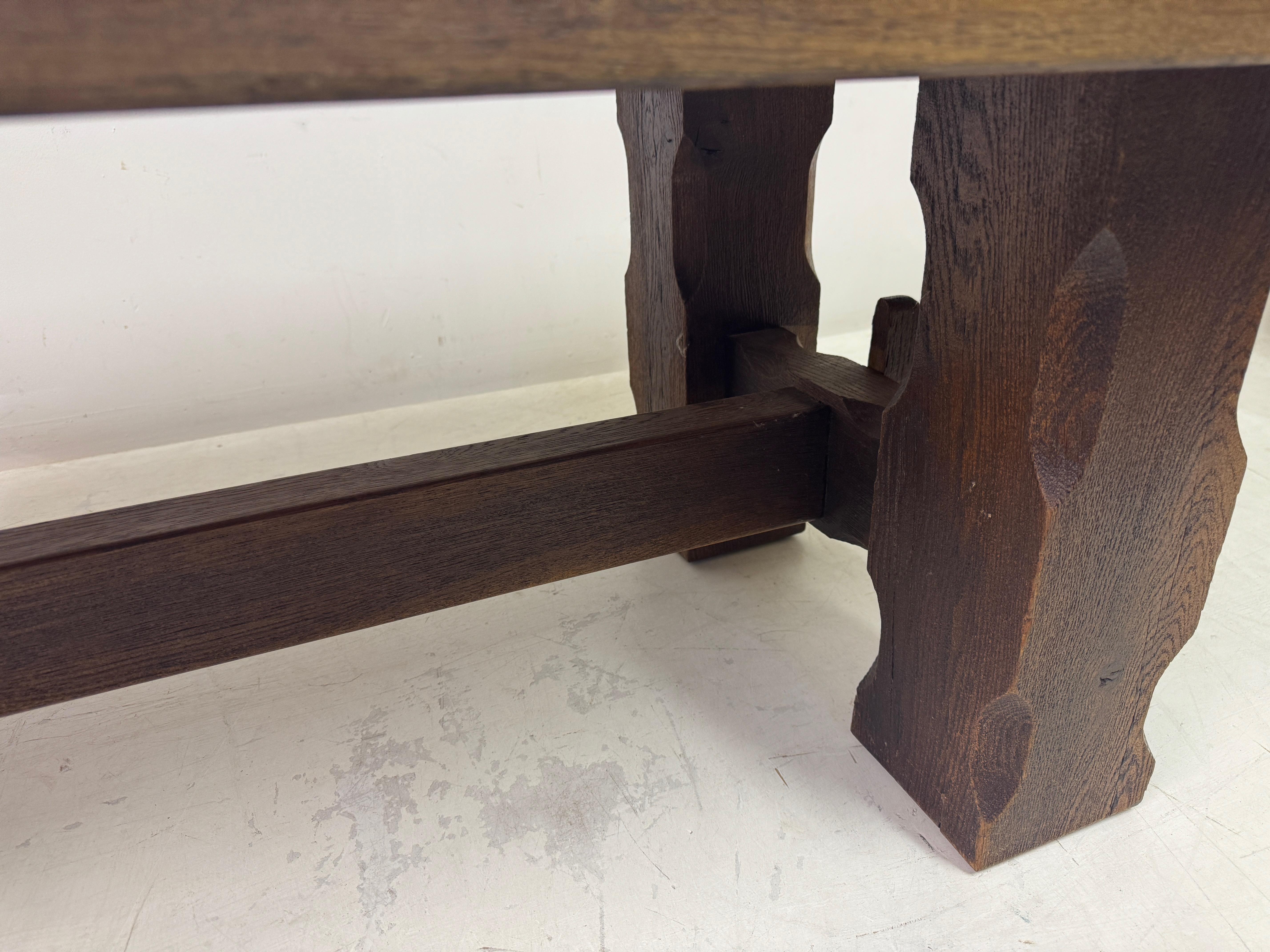 Tavolino belga brutalista degli anni '60 in Oak 1