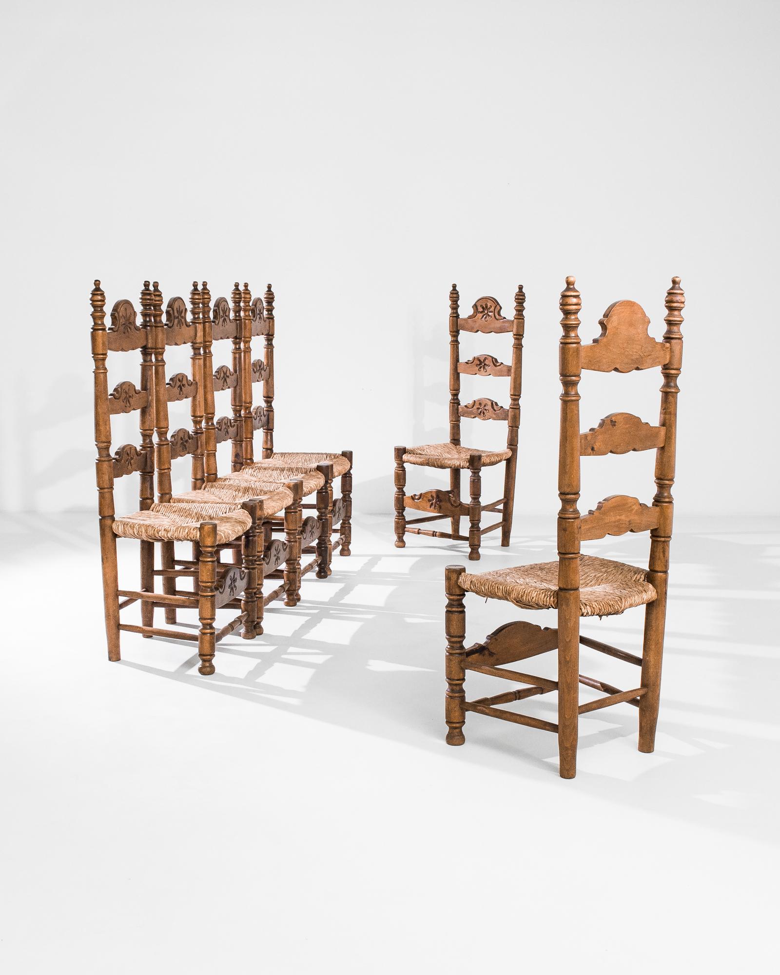 1960s Belgian Country Dining Chairs, Set of Six 1