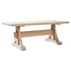 1960s Belgian Country Oak Dining Table