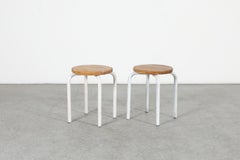 1960s Belgian Fritz Hansen Style Stacking Stools by Tubax, Pair
