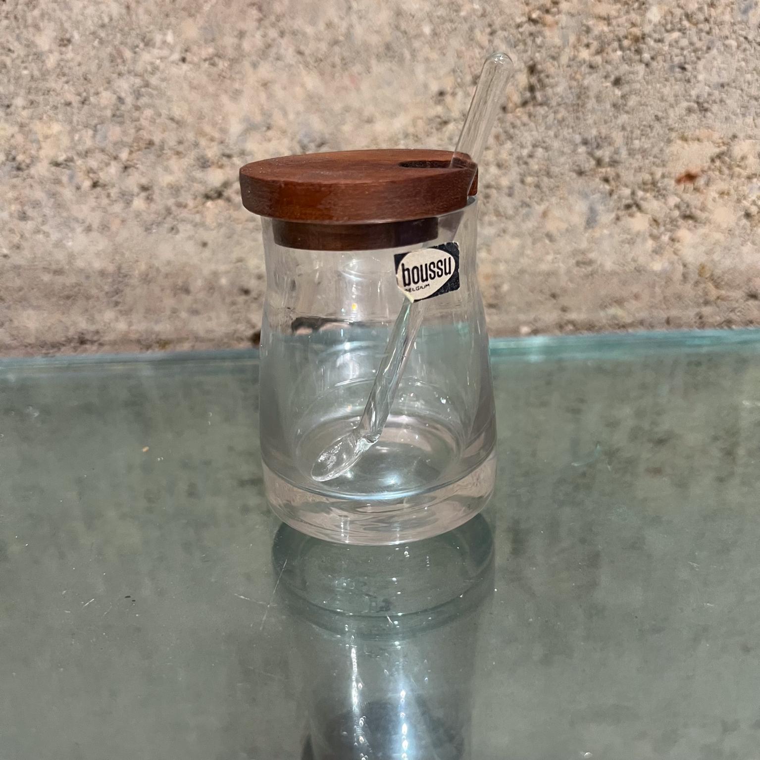 Mid-Century Modern 1960s Belgian Glass Jar Dispenser Boussu Belgium For Sale