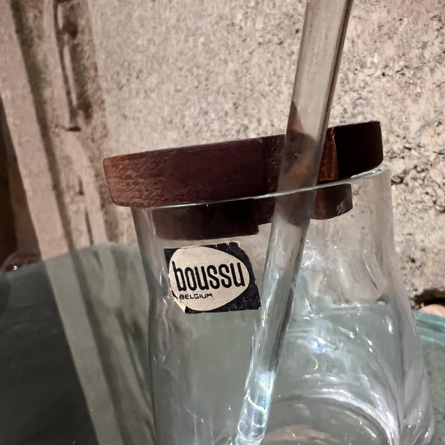 1960s Belgian Glass Jar Dispenser Boussu Belgium In Good Condition For Sale In Chula Vista, CA