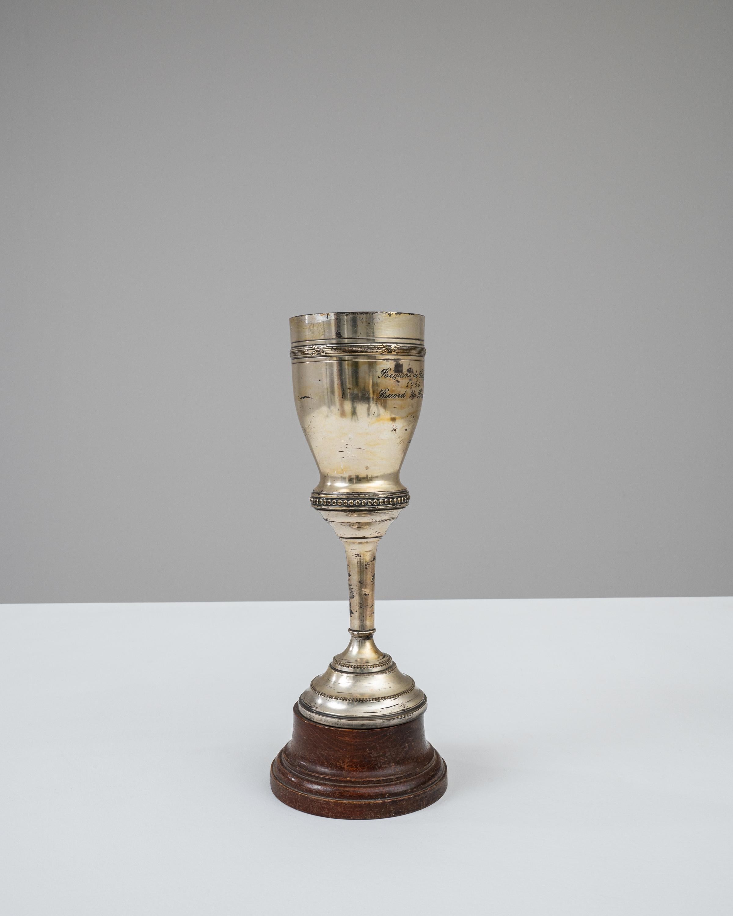 1960s Belgian Metal Goblet In Good Condition For Sale In High Point, NC