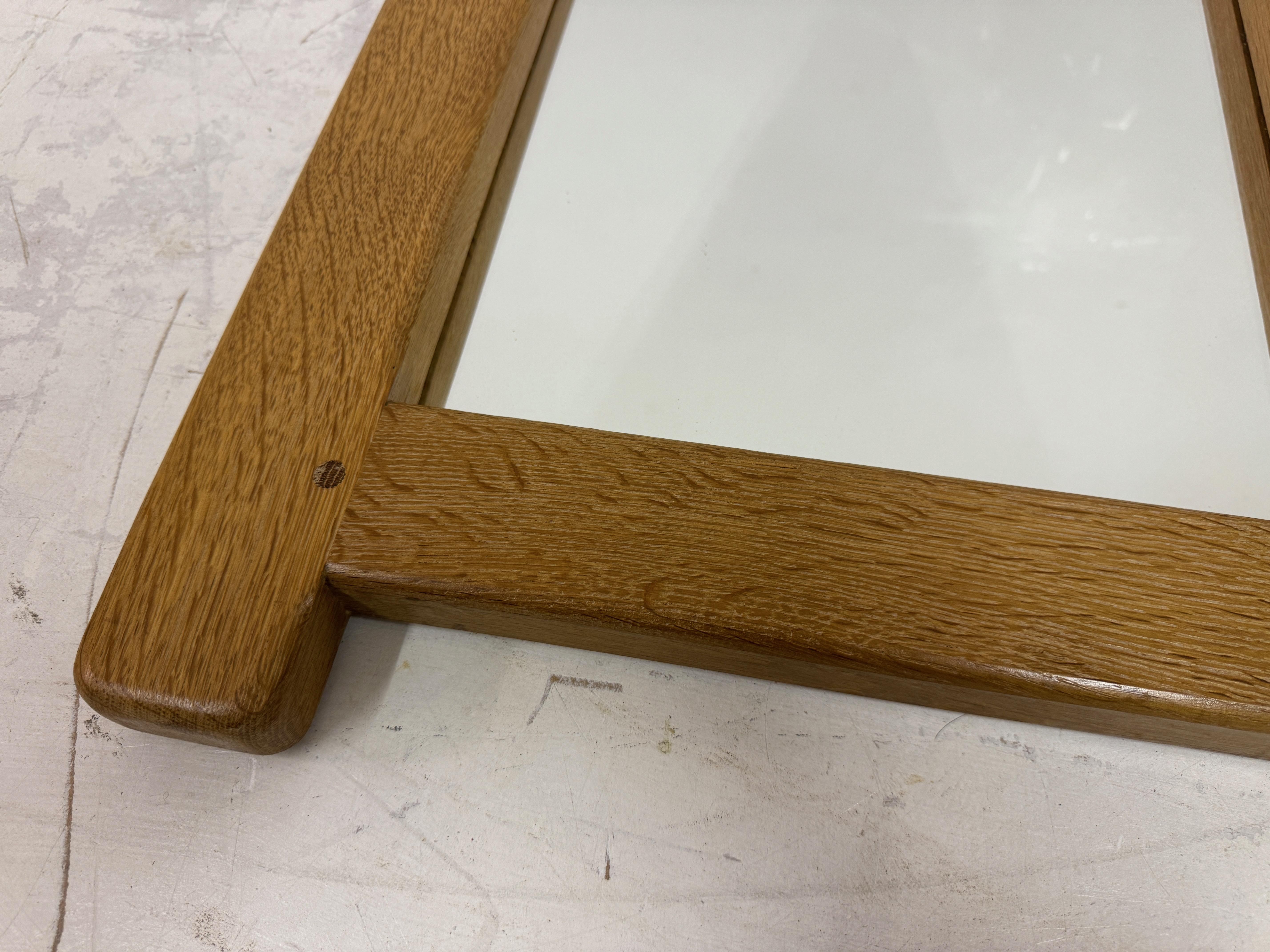 1960s Belgian Oak Brutalist Mirror For Sale 1