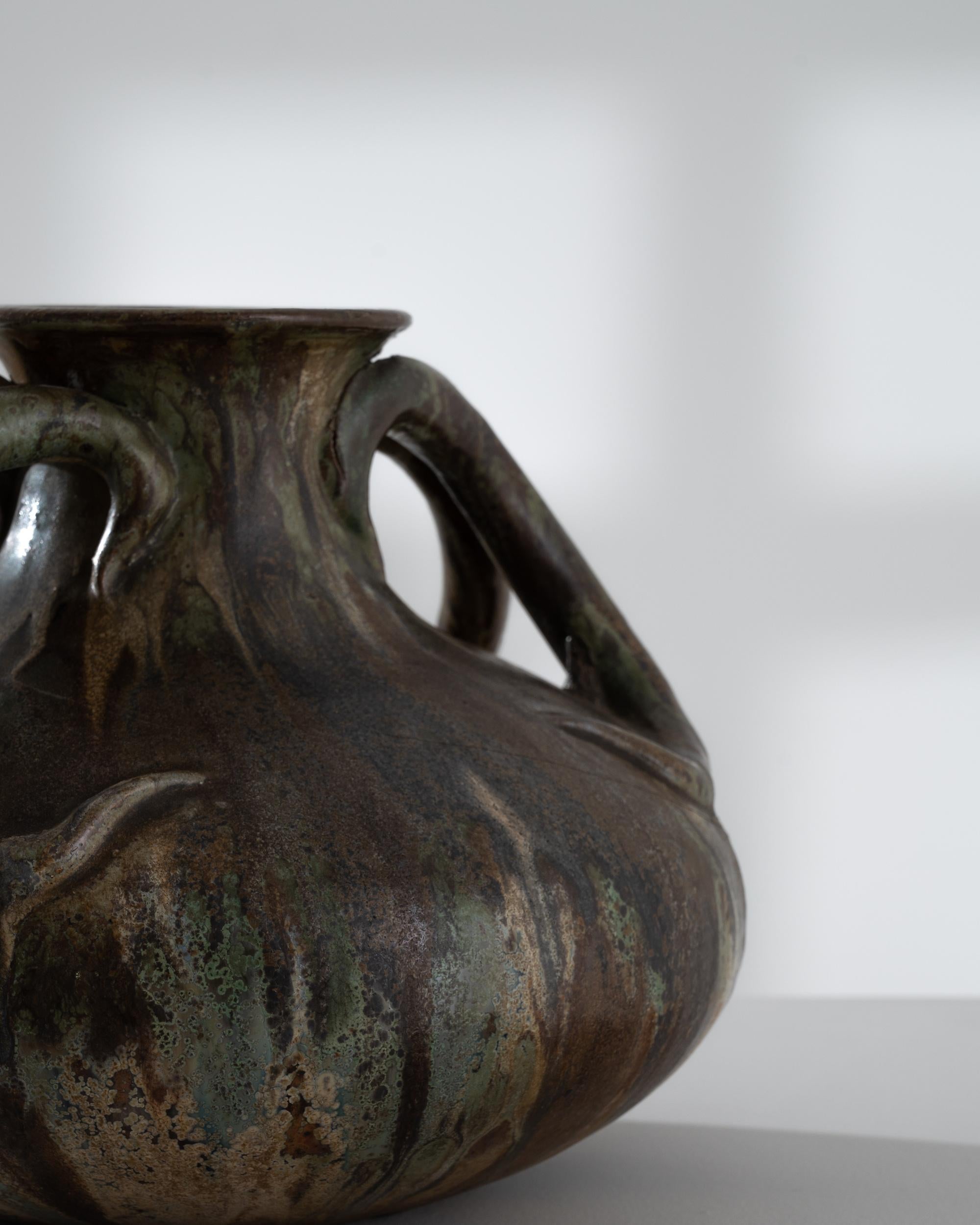 Ceramic 1960s Belgian Studio Pottery Vase