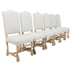 1960s Belgian Upholstered Dining Chairs, Set of Six Vintage 1960s Belgian Upholstered Dining Chairs, Set of Six