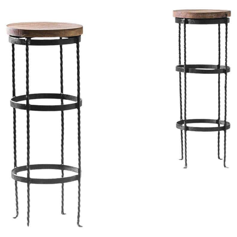 Rustic Library Step Stool Vintage Industrial Oak + Iron Filing Step Stool Rustic Kitchen Library ...