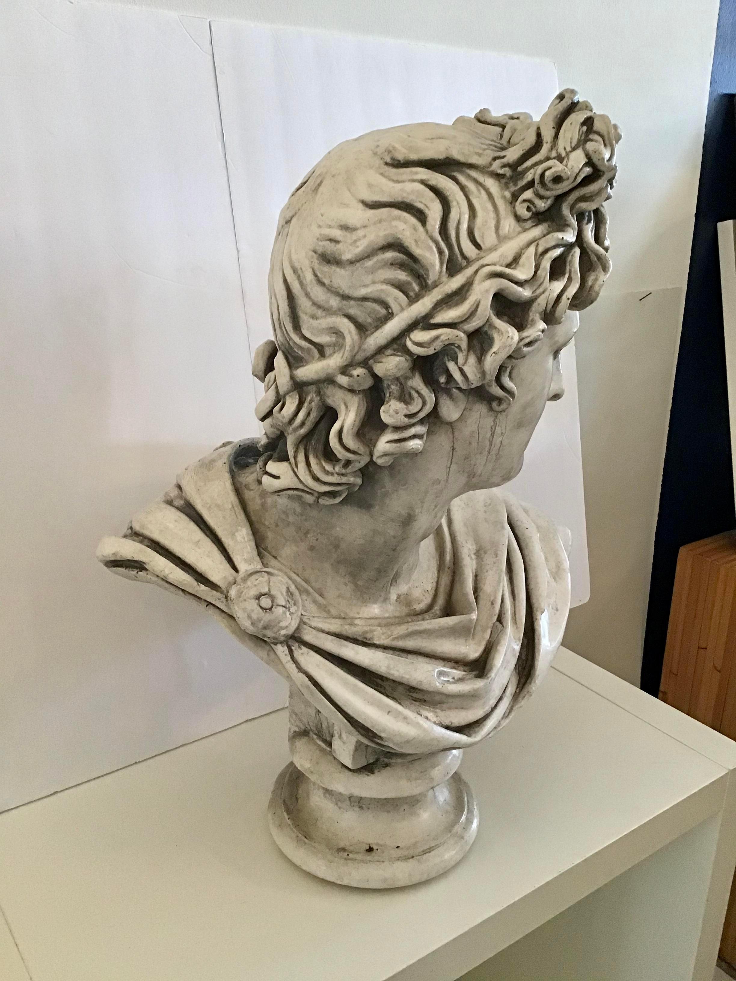 Neoclassical Revival 1960s Belvedere Marble Bust