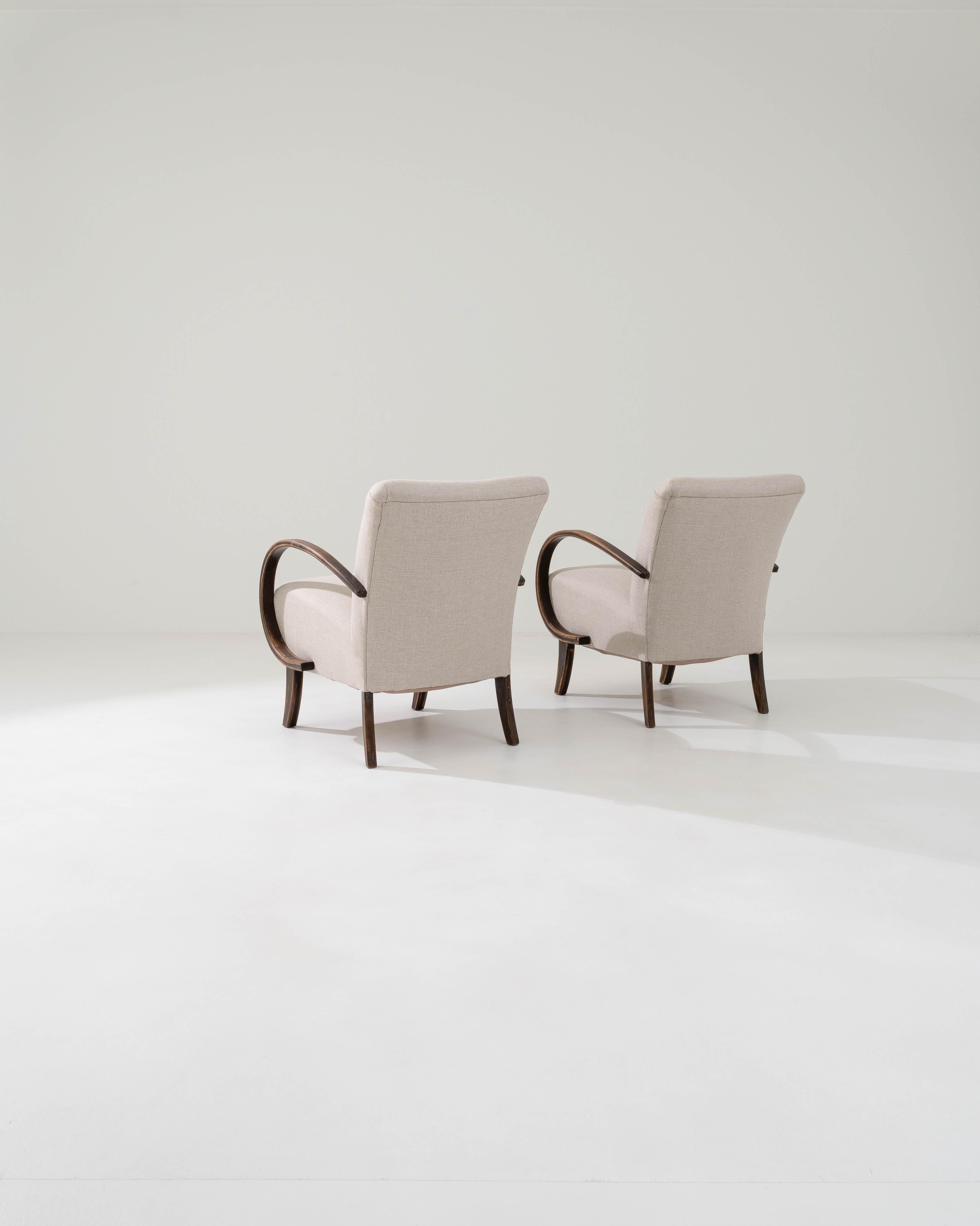 1960s Bentwood Armchairs by Jindrich Halabala, a Pair 4