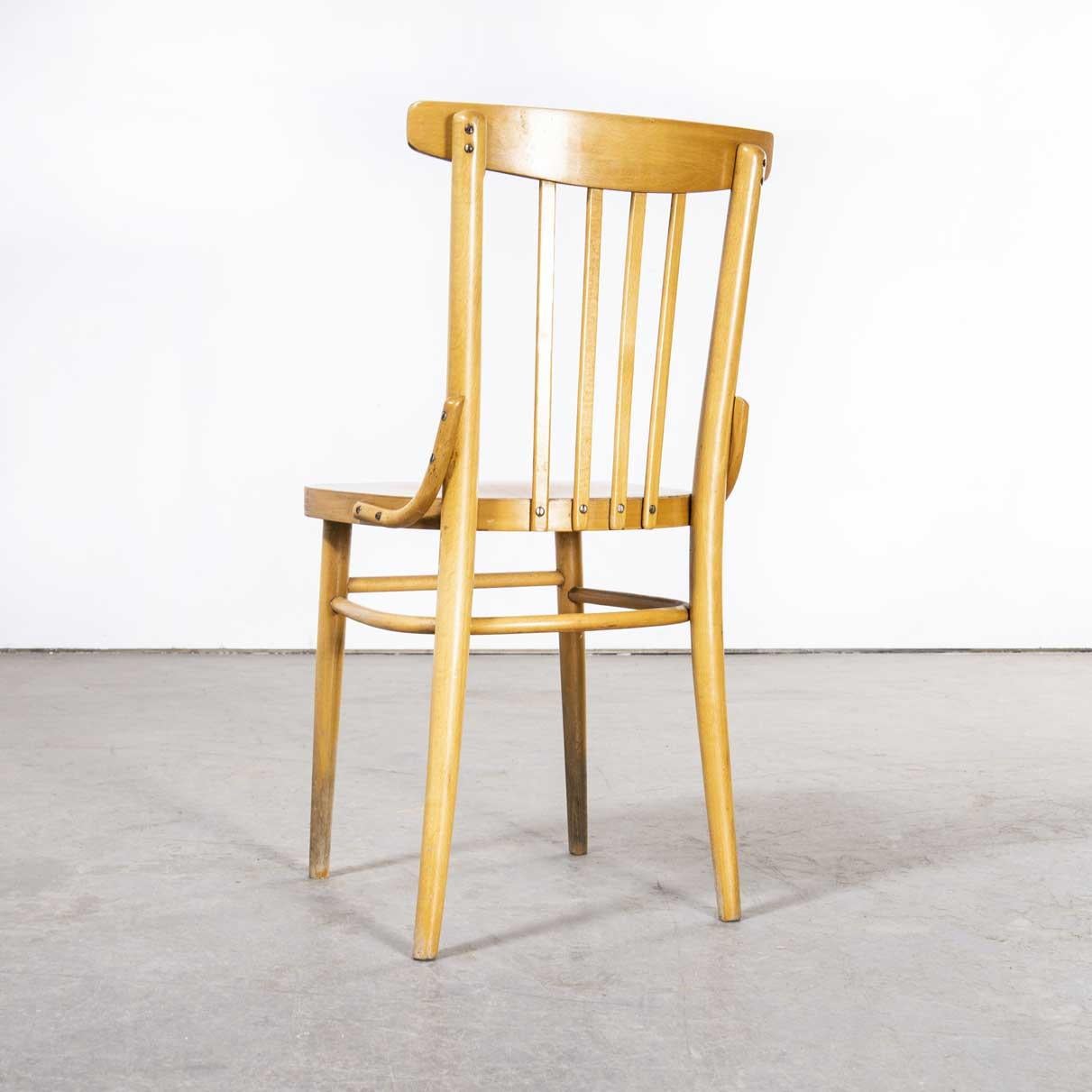 1960's Bentwood Dining Chair by Ton, Set of Four In Good Condition For Sale In Hook, Hampshire