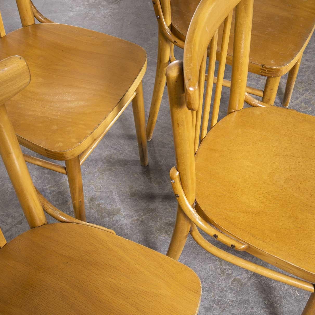 1960's Bentwood Dining Chair by Ton, Set of Four For Sale 4